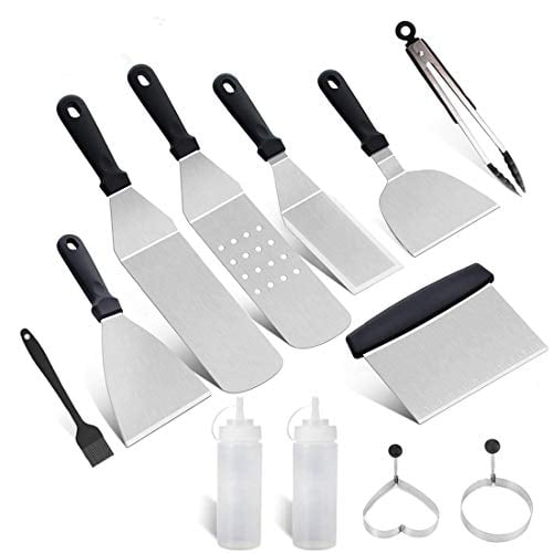 Griddle Accessories Tool Kit Flat Top BBQ Grill Cook Set Spatula Scraper Utensil